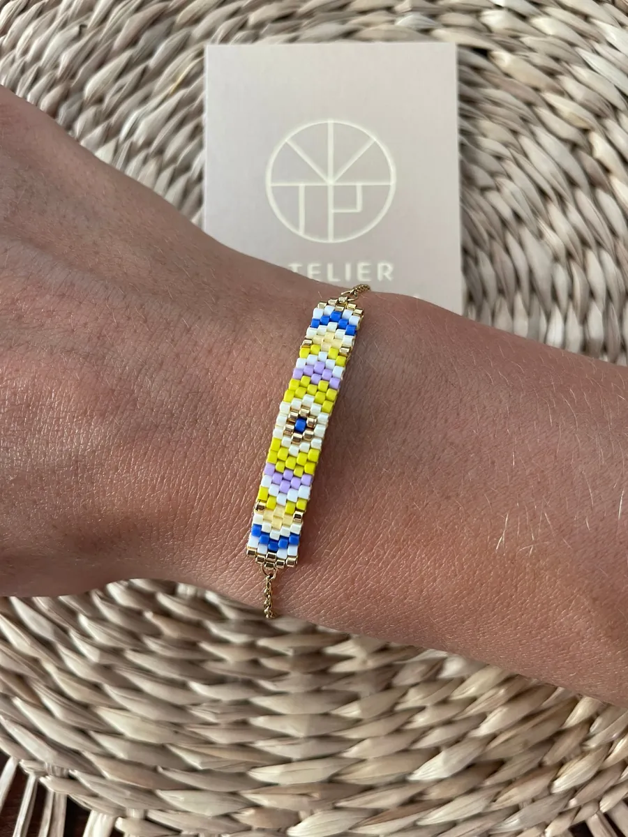 Bracelet perles tissées Aurelie — Atelier Miyuki