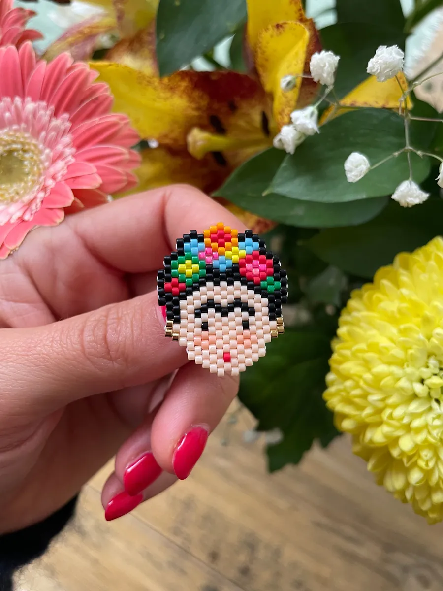 Broche Mexicaine Frida Kahlo — Atelier Miyuki