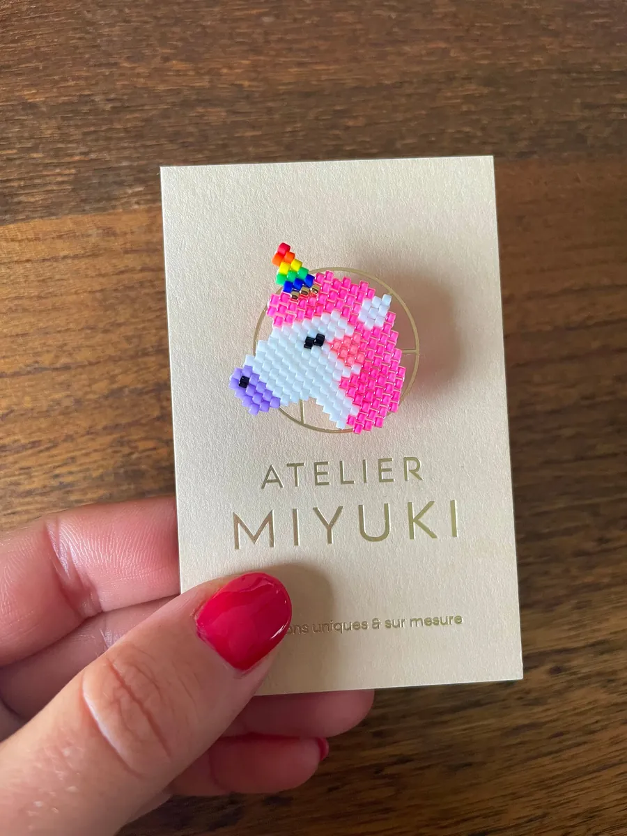 Broche Licorne — Atelier Miyuki