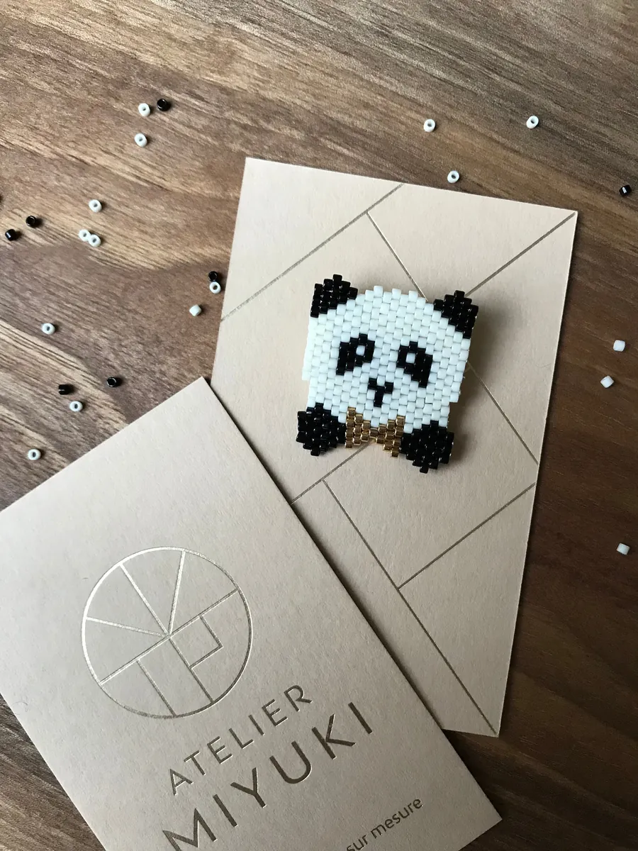 Broche Panda — Atelier Miyuki