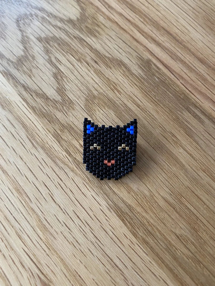 Broche Chat Noir — Atelier Miyuki
