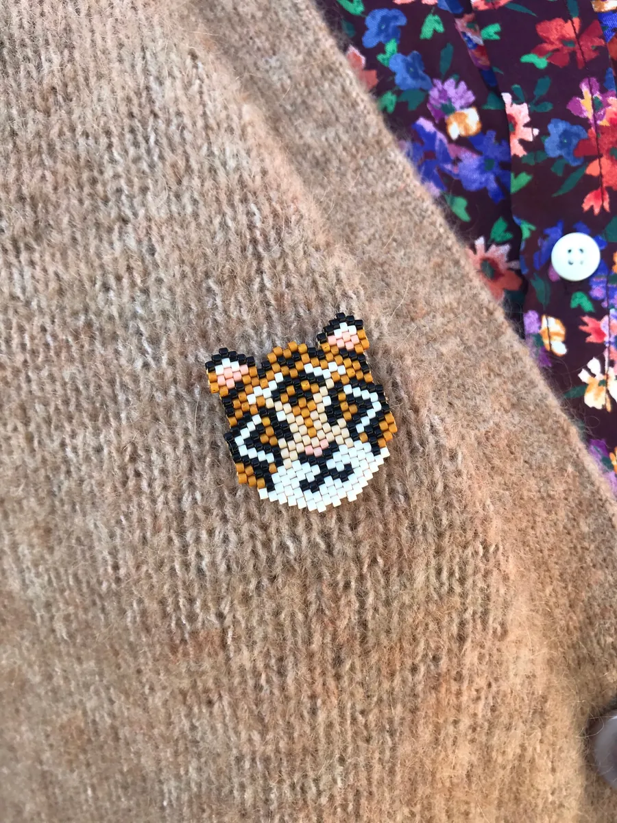 Broche Tigre / animal — Atelier Miyuki